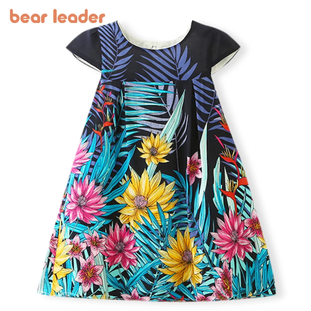 Bear Leader/летние платья Однотонное фатиновое бальное платье для девочек на свадьбу