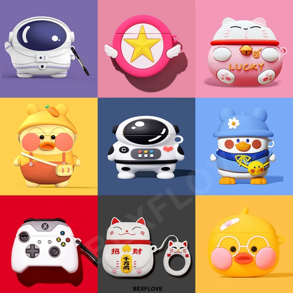 

3D Earphone/Earpods Case For Airpods 2 3 Pro Case Silicone Cartoon Cute Hearphone Cover for Apple Air Pods Pro 2 3 Earbuds Case