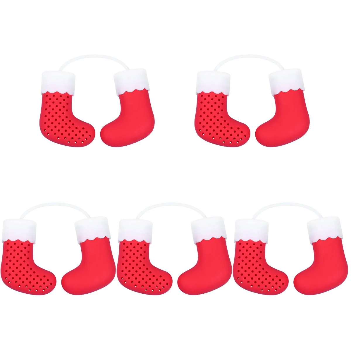 

Tea Infuser Christmas Filter Strainer Loose Leaf Holder Steeper Cookingoffice Brewing Resistant Wear Design Household Silicone