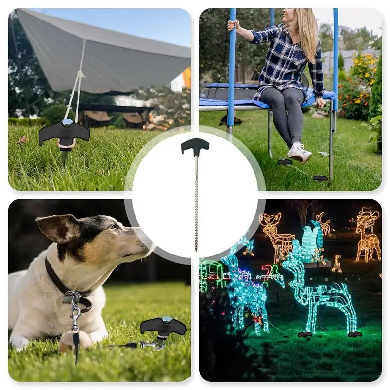 8-дюймовые сверхмощные стойки для палатки выдвижные кемпинга тройные звенья