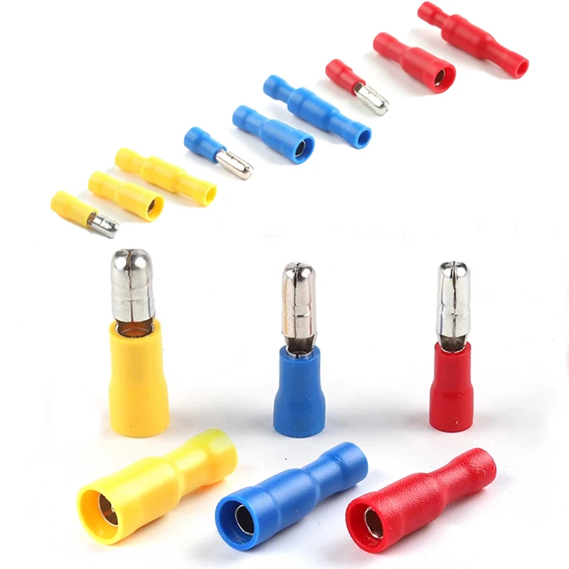 

20/60/100 шт. MPD FRD Ассорти гнездовой штекер пулевидный стыковой разъем изолированные электрические обжимные клеммы провода для 22-10AWG