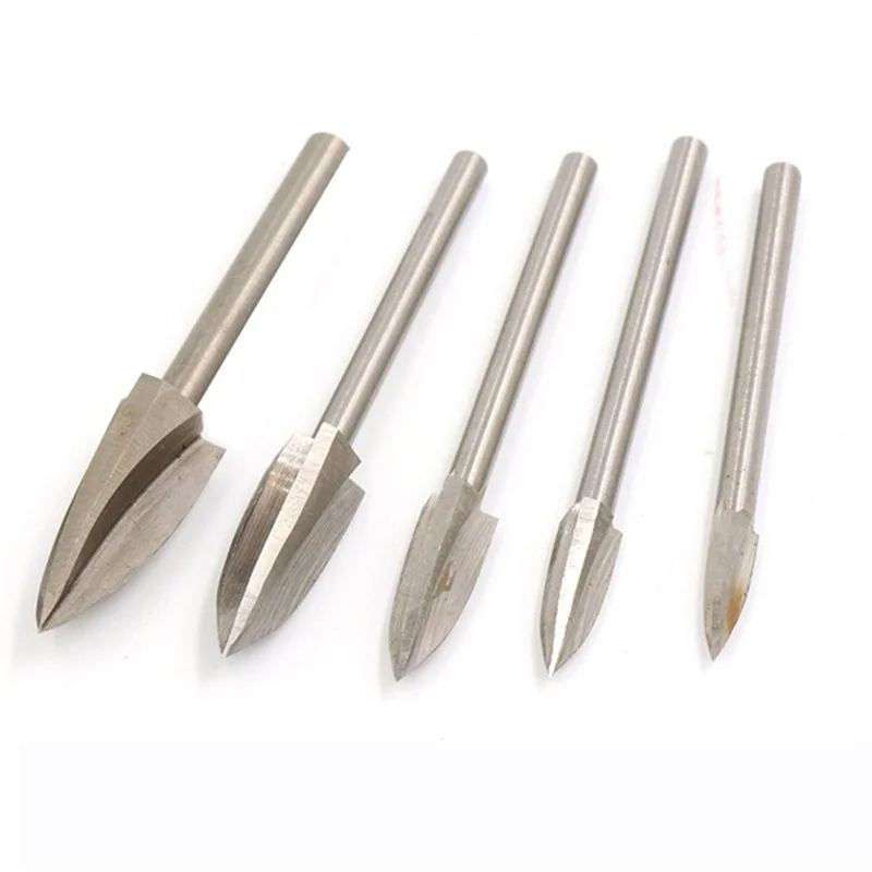

5pcs 3mm Wood Milling Cutter Tool Carving Rasps 3-8mm White Steel Rotary Bit Tools