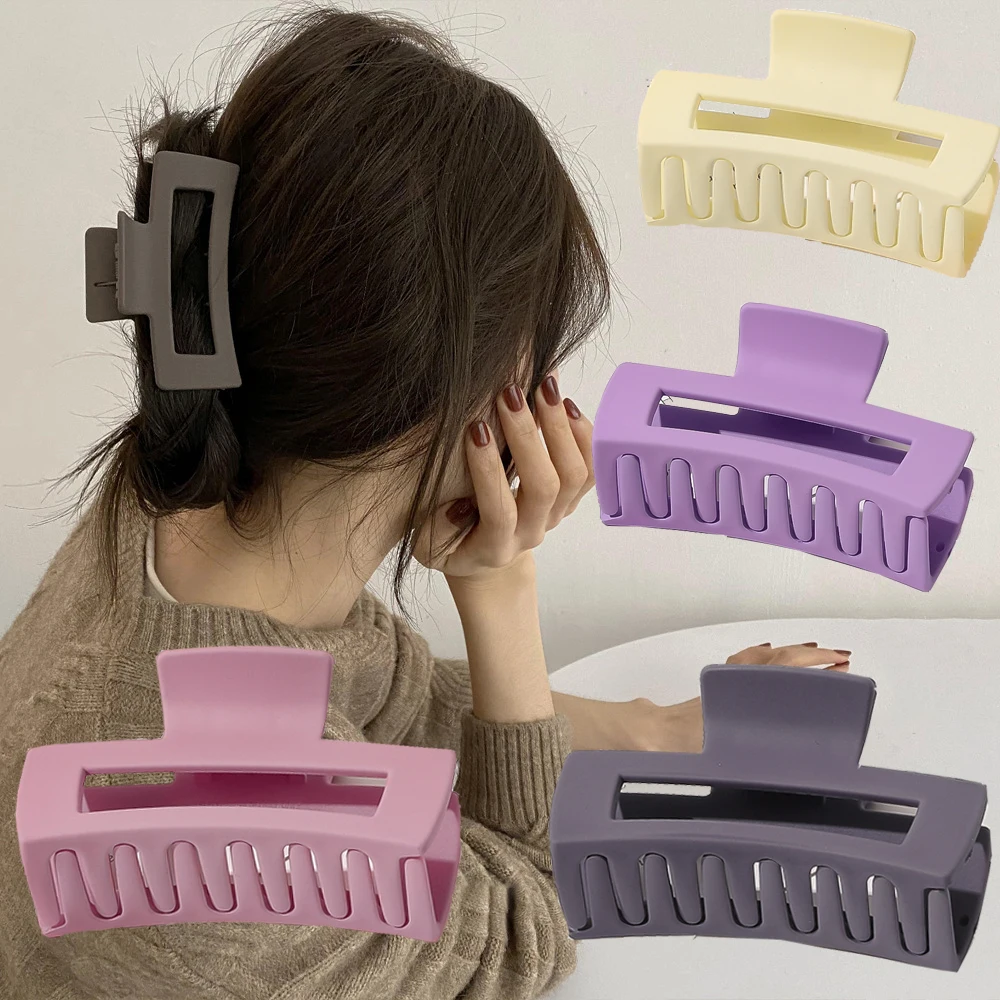 

New Korean Women Girls Plastic Hair Claws Hair Clips Headwear Large Size Hairpin Crab Barrette Fashion Hair Accessories Ornament