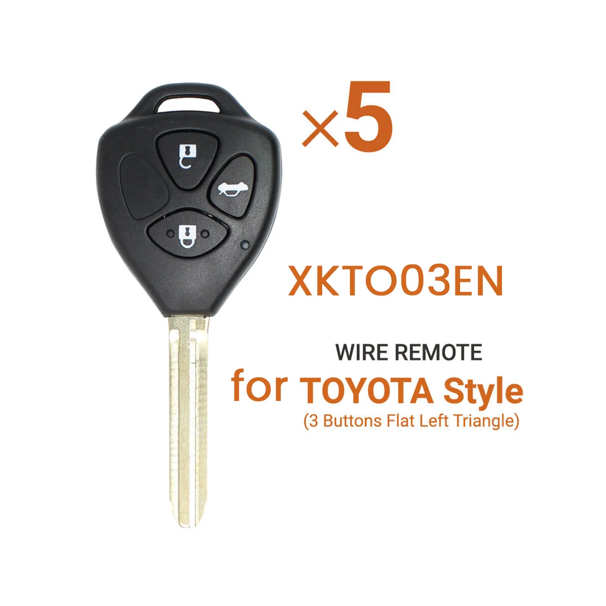 Xhorse XKTO03EN Универсальный провод дистанционный ключ флип 3 кнопки для Toyota стиль VVDI
