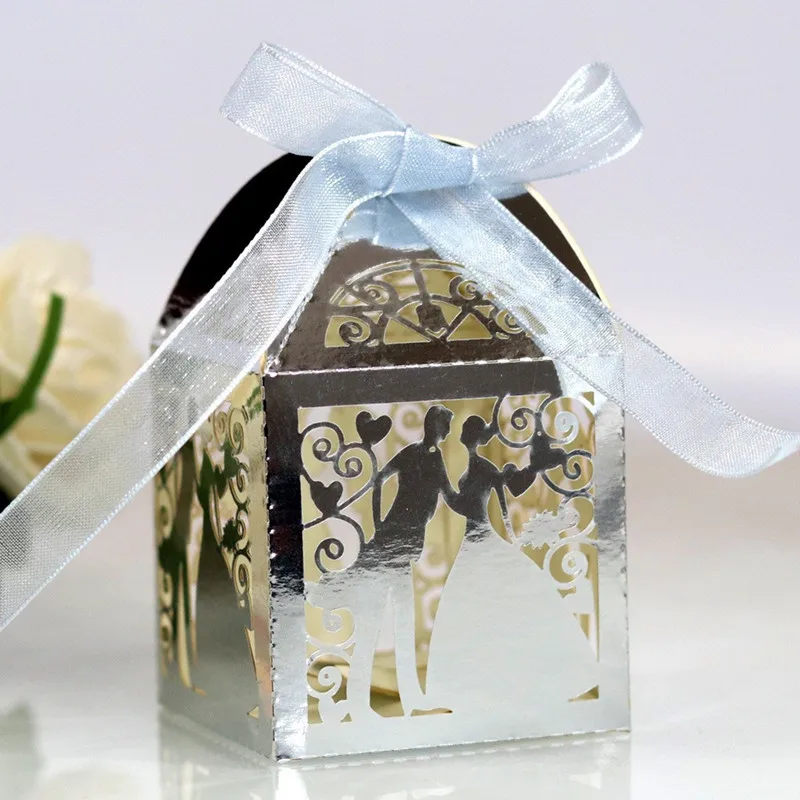 

20Pcs Bride and Groom Dresses Wedding Candy Box Gifts Bags Favor Boxes Wedding Bonbonniere DIY Event Party Favor Decoration