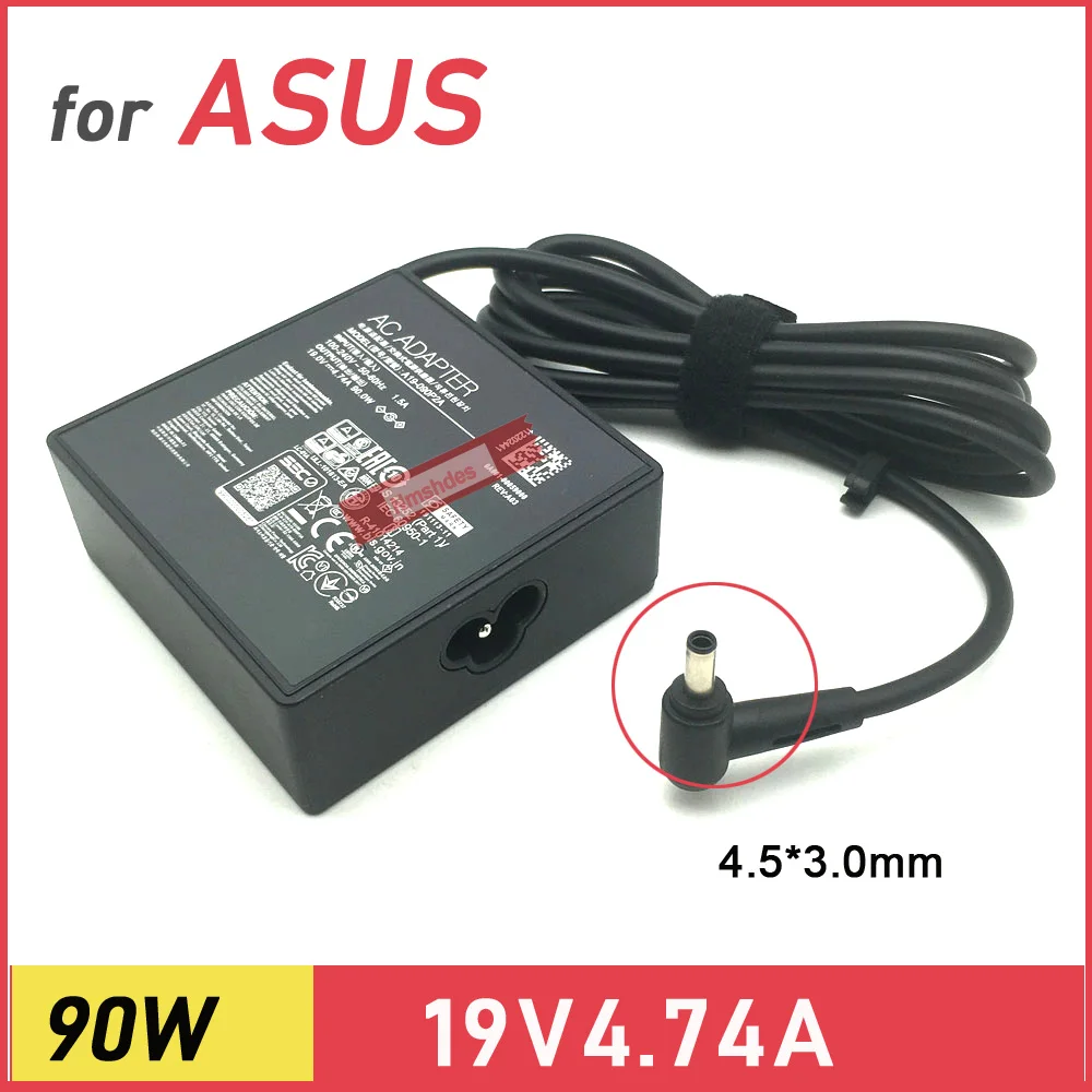 Фото Оригинальное зарядное устройство переменного тока 19 В 4,74 А 90 Вт для ASUS UX51VZ UX51V UX450 UX450FD UX450FDA U46JC U46SD U46SV Блок питания для ноутбука №1