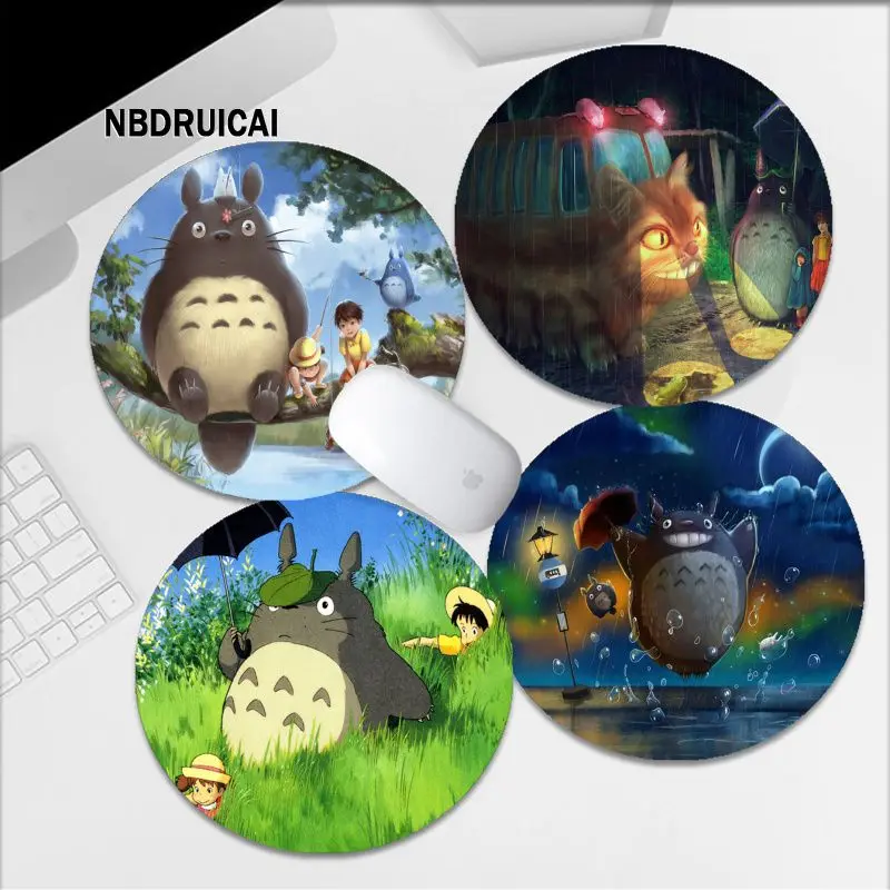 

My Neighbor Totoro Anti-Slip Round Desktop Desk Mat Kawaii Gaming Accessories Students Writing Pad Mouse Pad For Teen Bedroom