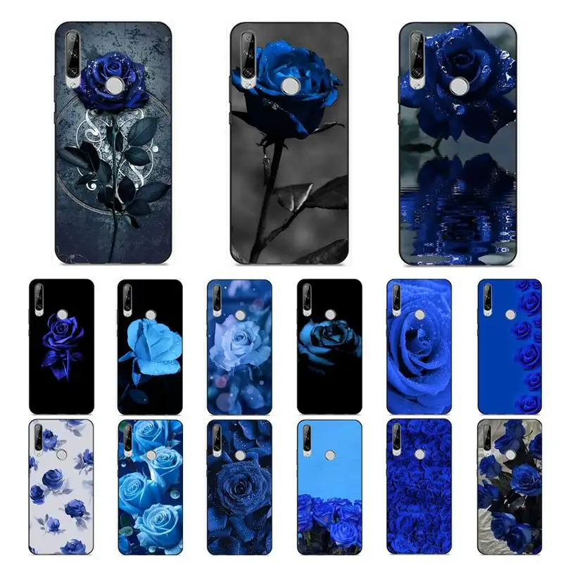 

Blue rose flower Phone Case for Huawei Y 6 9 7 5 8s prime 2019 2018 enjoy 7 plus