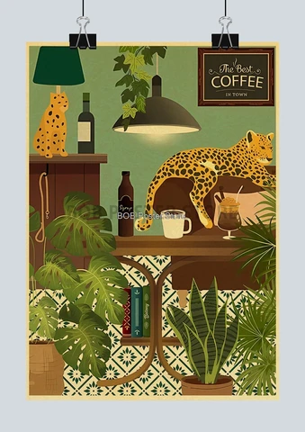 Минималистичный плакат с растениями Lanxihaibao