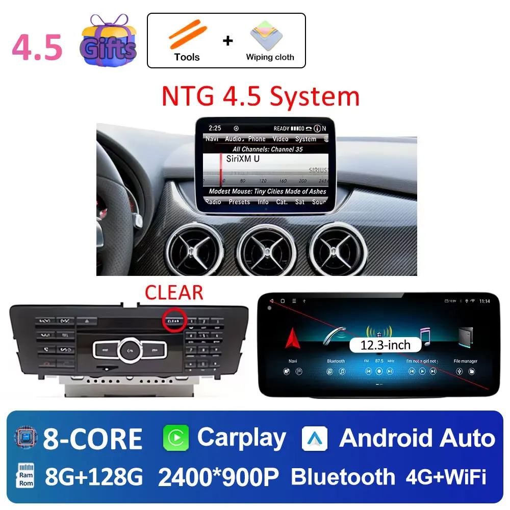 

Автомобильный мультимедийный видеоплеер для BENZ B CLASS W246 2011-2018, Android 16, автоаксессуары, Carplay, WiFi, GPS-навигация, 4G