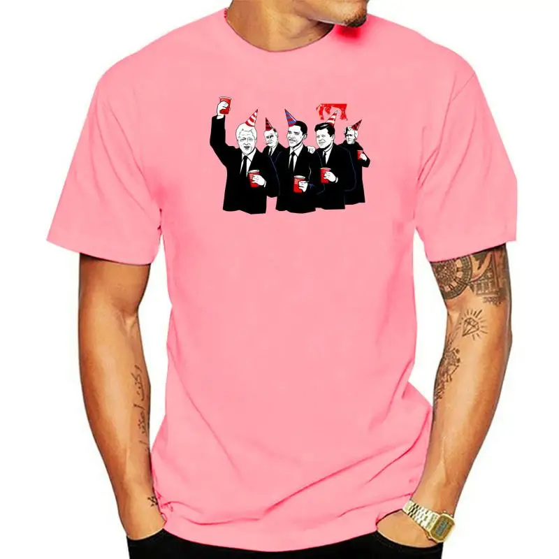 

Футболка с демокративечерние, футболка с изображением Трампа Обамы, Мужская футболка, одежда для политика, комикс, модные топы США, хлопкова...