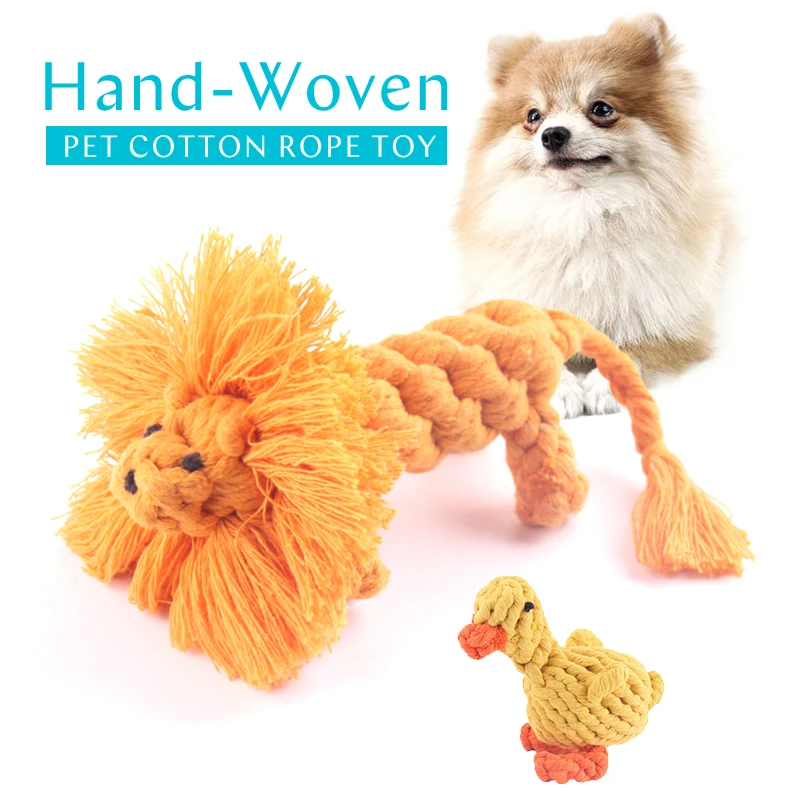 

Cleaning Tooth Pets Dog Cotton Rope Toy Non ToxicNot Easy To Fade Durable Dog Interaction Toys IQ Training Dogs Accessories