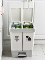 pedal trash can with lid wheels kitchen big plastic trash can cube storage bins kosze do segregacji smieci waste bins bg50wb