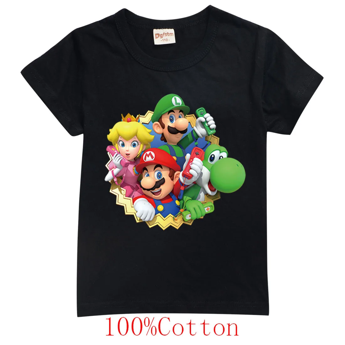 

Summer Kids 3D Baby Top 2T-15T Youth Fashion Print Cartoon Kids T-Shirt Super Ma-rio Cartoon Casual Short Sleeve Top 2022