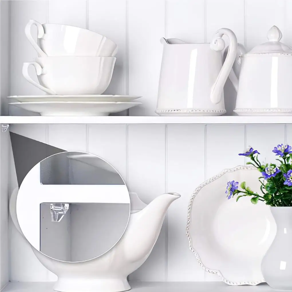 

100 Pieces Shelf Support Nail Fixing Pin Transparent Furniture Rack Easy Installation Peg for Cabinet Bookcase Wardrobe