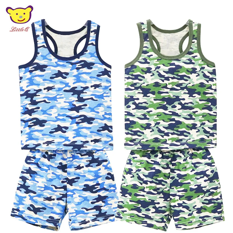 

Kid Baby 1-5Years Pure Cotton Shirts+Shorts Newborn Summer Boys 2 Pieces/Set Tank Tops+Underwear Clothing Outfits