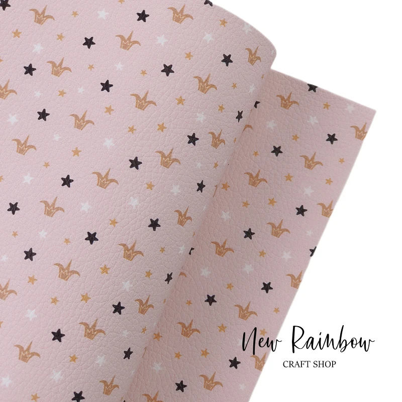 Новая Радужная 30x13 8 см/рулон маленькая милая Королева Корона и звезды на розовом