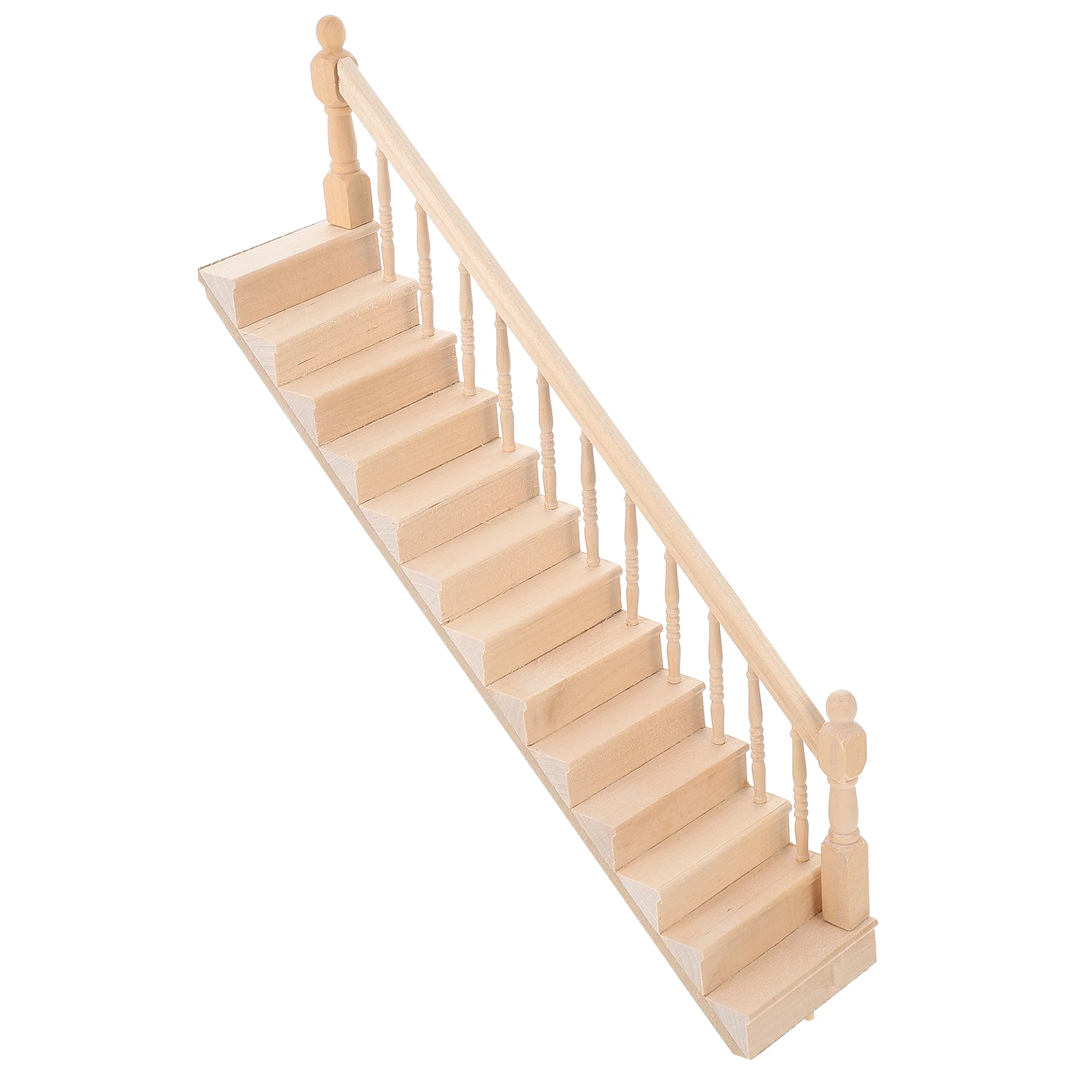 

House Stair Railing Mini Furniture Accessory Supply Stairs Kids Toys Bulk Stringer Playhouse Wooden Staircase Model Child