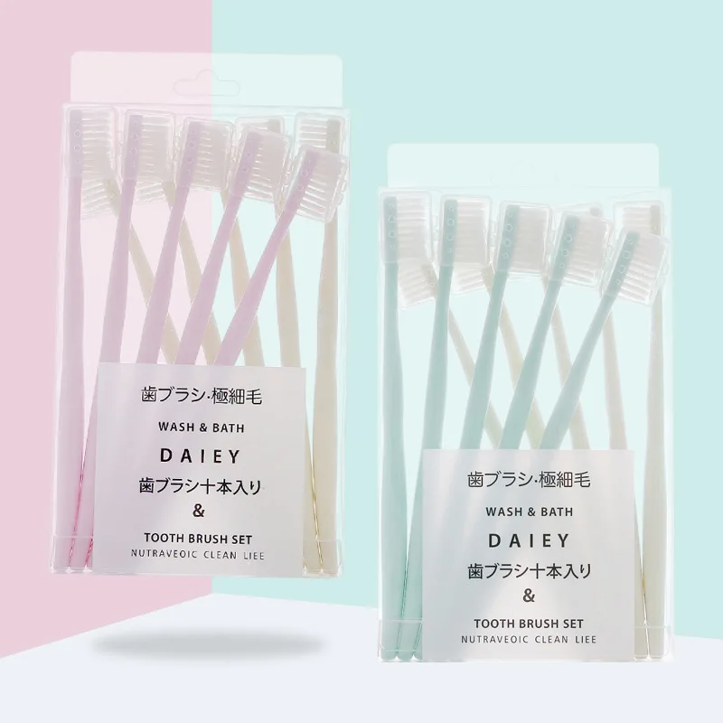 

10 pcs/set Small Head Soft Bristle Toothbrush Multi-Color Tooth Brush Portable Travel Eco-friendly Brush Tooth Care Oral Hygiene
