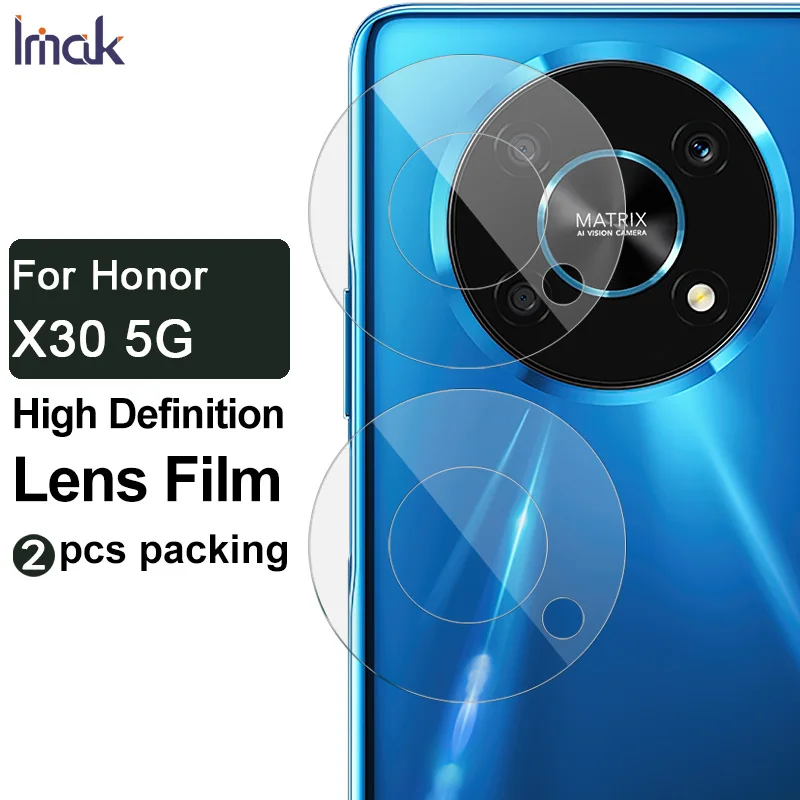 

Imak 2 Pcs HD износостойкая Защитная пленка для объектива камеры Honor X30 5G Lens Film