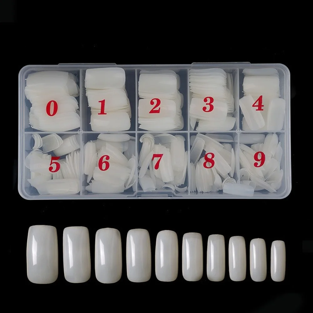 

Nail Art 500 Pieces Box Armor Piece French Nail Piece Nail Patch Half Nail Piece Fake Nail Piece White Natural