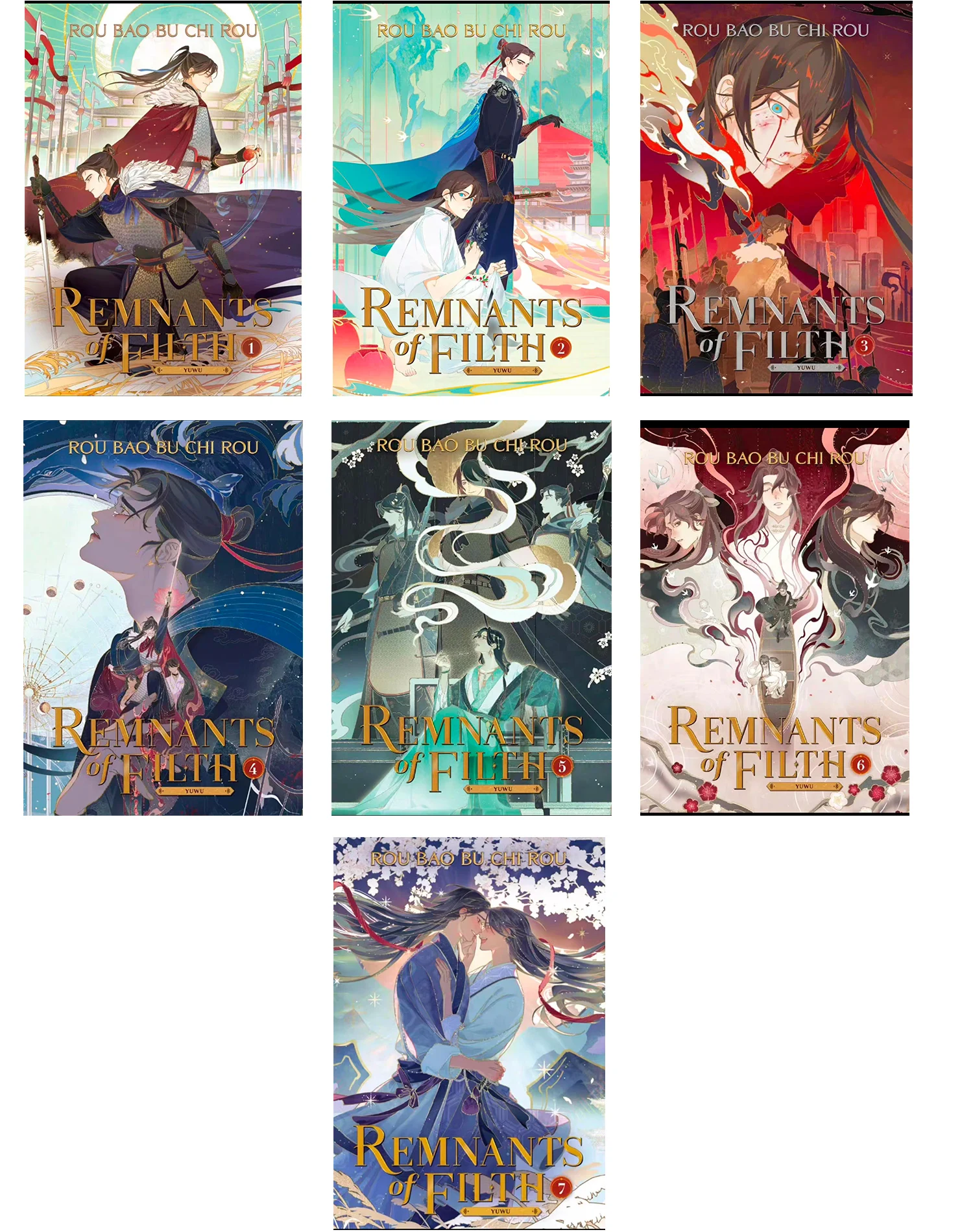 Фото Yu Wu nese Древний valrous Fantasy Novel Vol.1/2/3/4/5/6/7 Rou Bao Bu Rou Художественная книга на английском языке №2