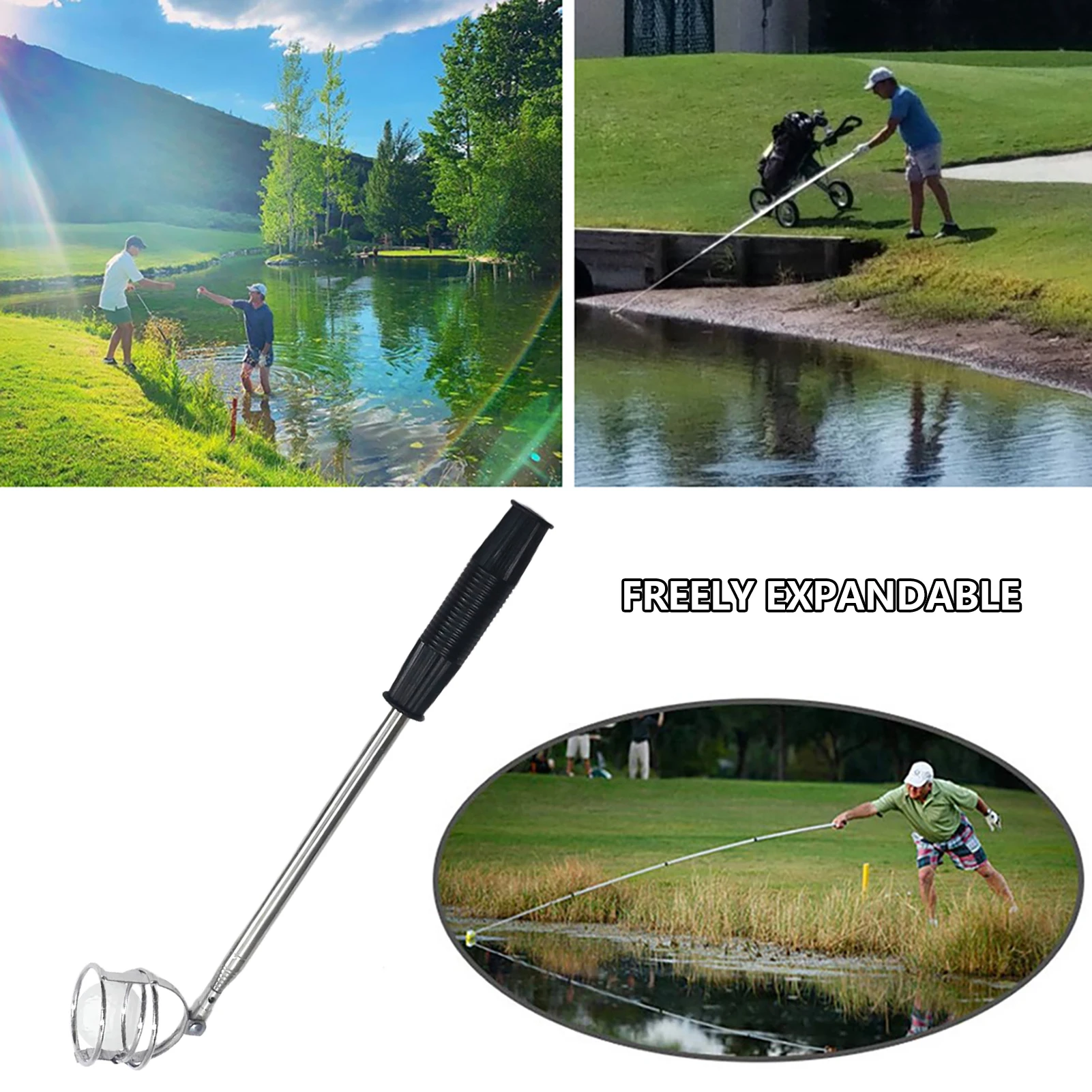 

Professional Golf Ball Retriever Stainless Steel Telescopic Golf Ball Picker Telescopic Golf Ball Retriever Tool
