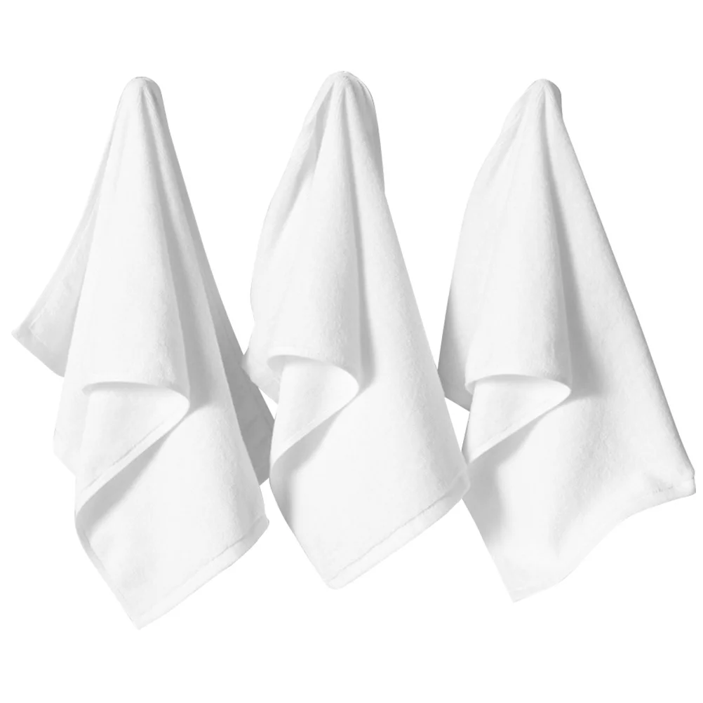 

3pcs Cotton Towels Bathroom Washcloth Bathroom Hand Towel Water Absorbent Towel Household Towel