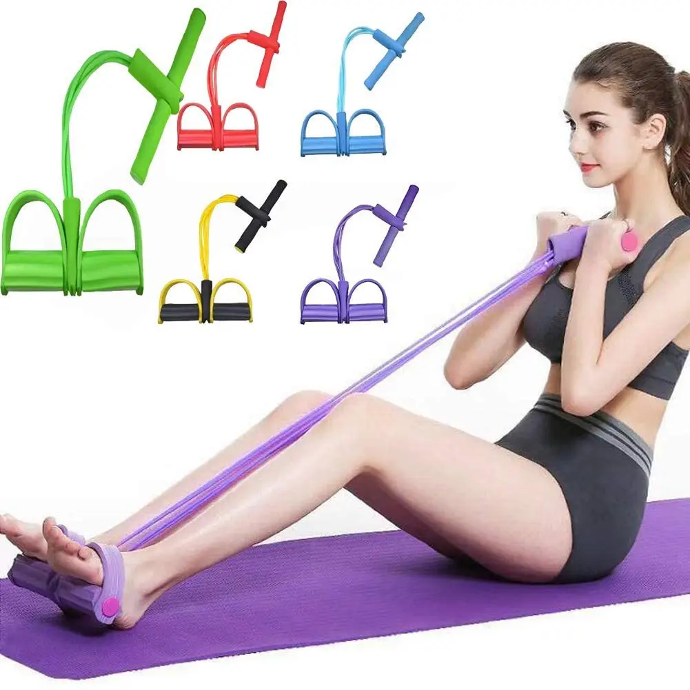 

4 Resistance Bands Fitness Elastic Pull Ropes Exerciser Rower Belly Home Gym Sport Elastic Bands For Workout Fitness Equipment