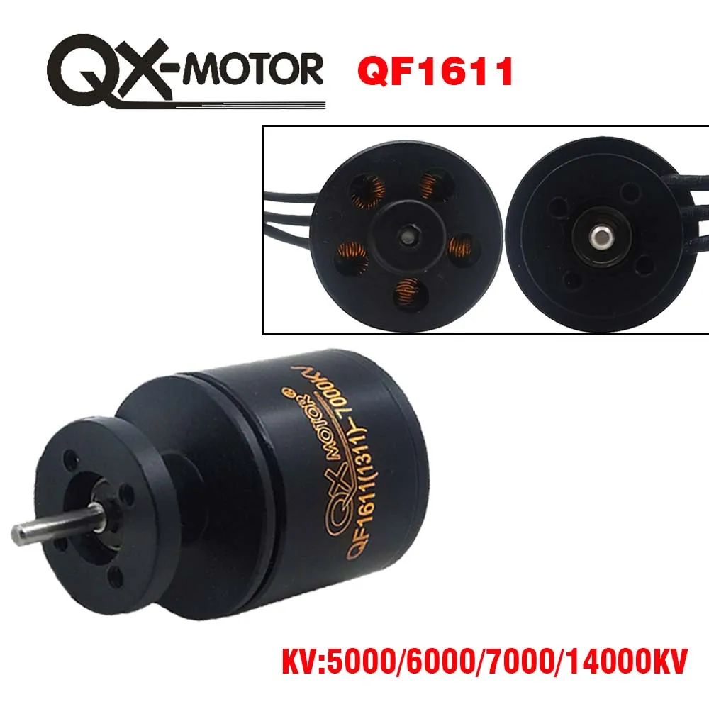 QX-моторный металлический бесщеточный двигатель QF1611 5000KV 6000KV 7000KV 14000KV/6 лопастей с приводом вентилятора для 30 мм EDF DIY RC самолеты