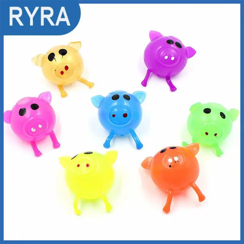 

1pcs Stress Relief Ball Vent Toy Cute Anti Stress Splat Water Pig Ball Vent Toy Venting Sticky Squeeze Toy Children Gift