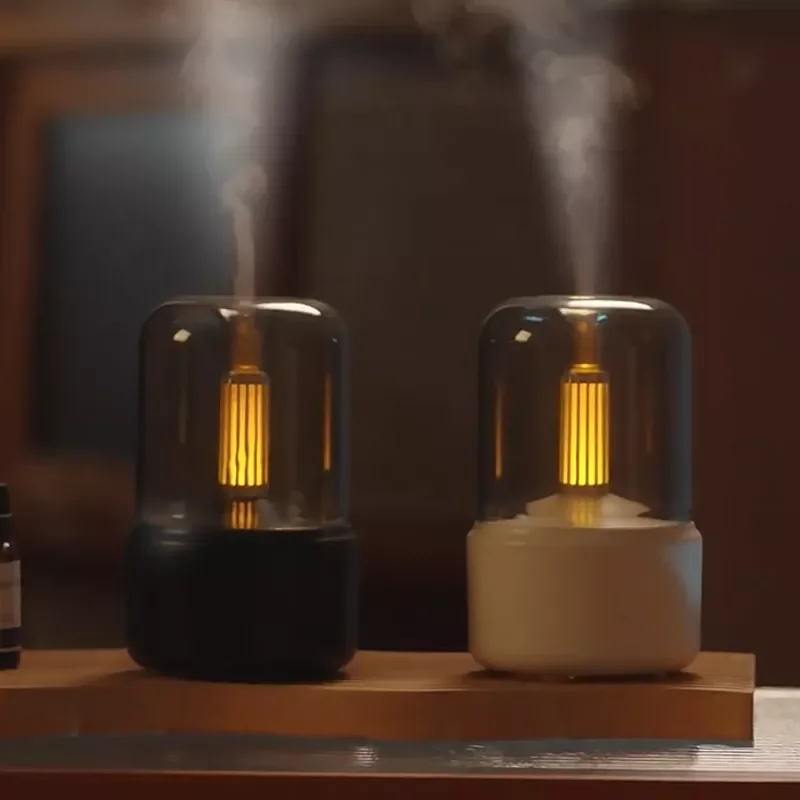 

Ультразвуковой увлажнитель воздуха, светильник щение в виде свечи, аромадиффузор, увлажнители воздуха для комнаты, диффузоры с ночным свет...