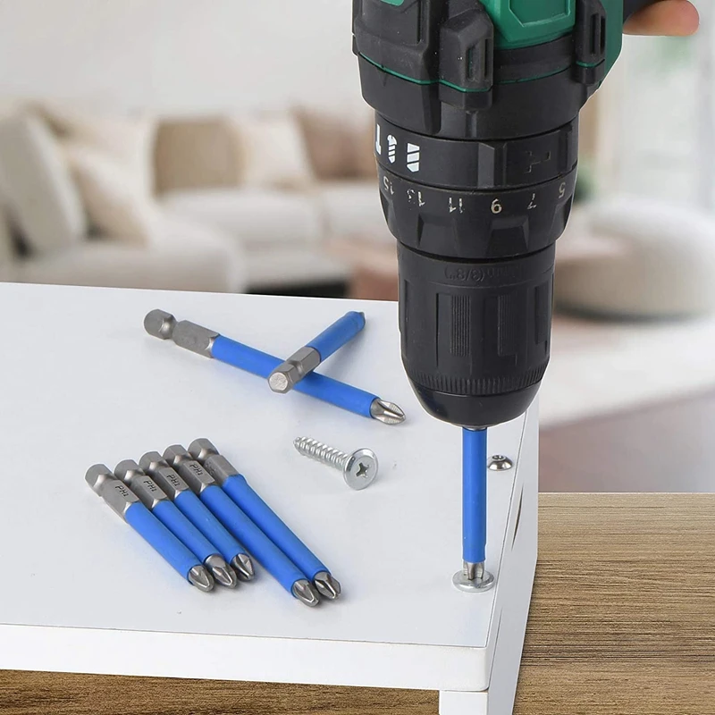 Promotion! 20Pcs Magnetic PH2 Screwdriver Bits Set Non-Slip Cross Head Electric 1/4 Inch Hex Shank 90Mm 65M |