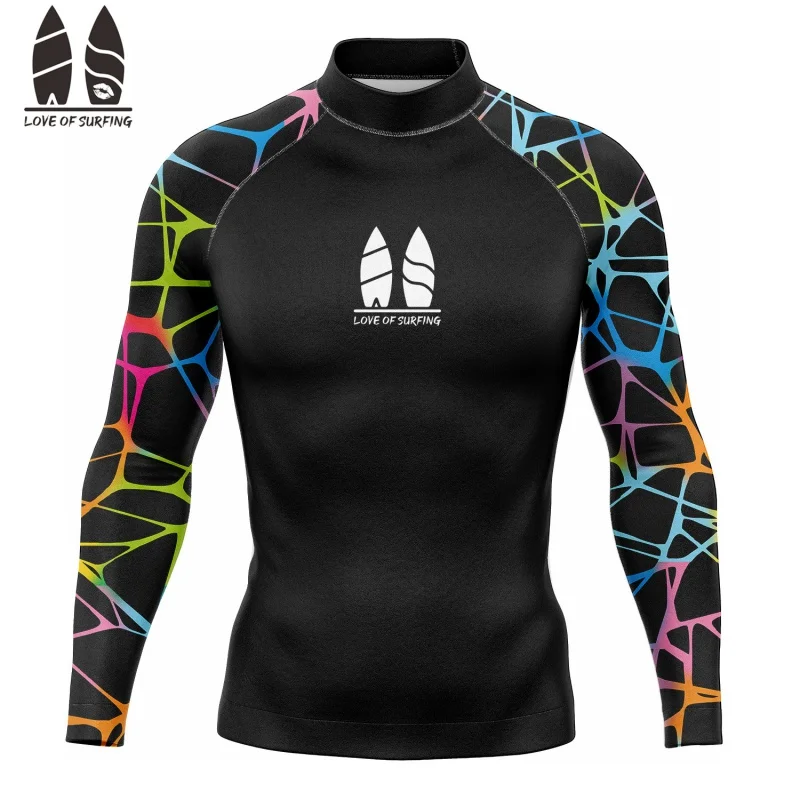 

Surfing Men's Long Sleeve Shirts Rashguard Uv Protection Surfing Clothing Rash Guard Swimwear Surfer Swimsuit Diving Shirts