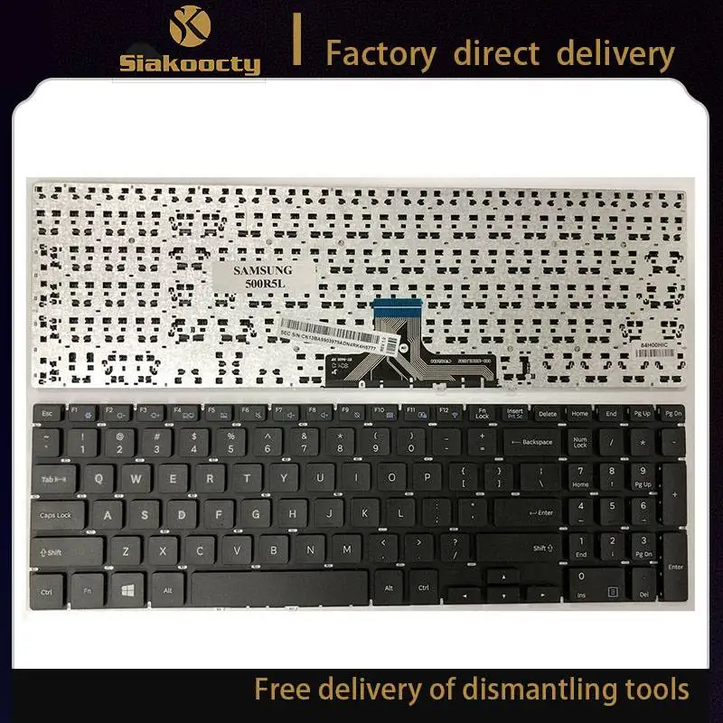 

Siakoocty Laptop Keyboard for Samsung 500R5H 500R5H-Y07 500R5K 500R5L NP500R5H NP500R5K US black