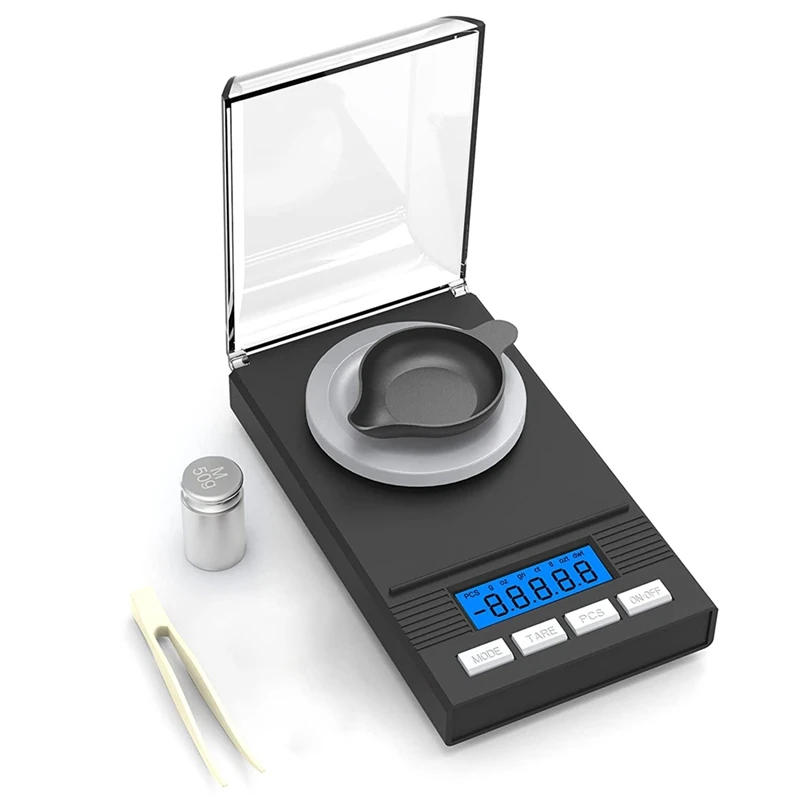 

TOP 50G/0.001G Milligram Scale,Milligram Precision Scale,MG, Pocket Scale,Laboratory Scale With LCD Display,Letter Scale