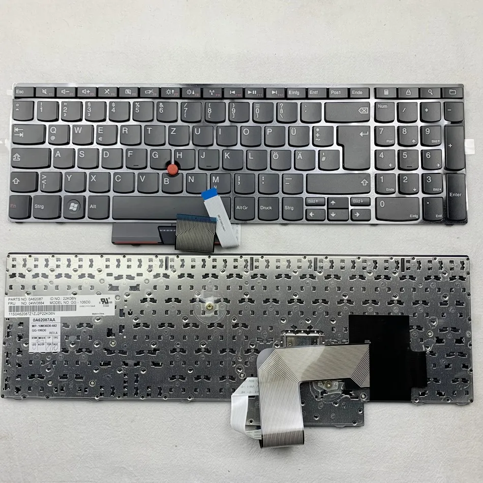 Germany Laptop Keyboard For Lenovo Thinkpad Edge E520S E525 E520Tastatur 04W0884 0A62087 04W0848 0A62051 GR Layout |