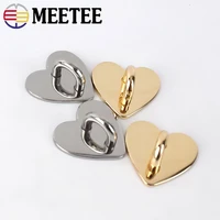 41020pcs 25mm non detachable metal heart od ring side clip buckle hardware hook accessories diy arch bridge pendant hanger
