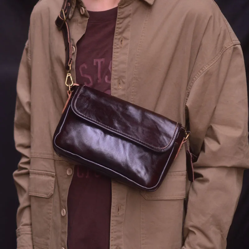 AETOO Стильная винтажная сумка на плечо ручной работы через из нейтральной кожи