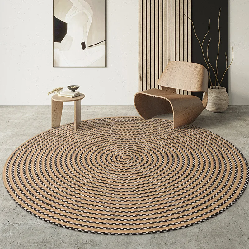

Living Room Carpet Large Area Home Decoration Natural Jute Traditional Hand Knitting Rug Wear Resistant Durable Soft Bedroom Mat