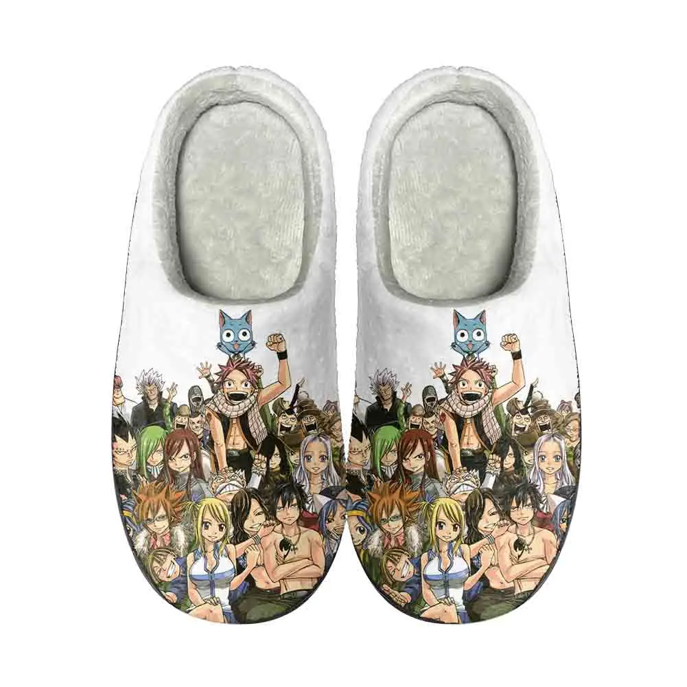 

Anime Fairy Tail Funny Home Cotton Custom Slippers High Quality Mens Womens Plush Fashion Casual Keep Warm Shoes Thermal Slipper