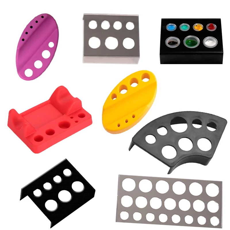 

1 шт. Овальный силиконовый/из нержавеющей стали чехол стойка для тату чернила чашка для пигмента подставка для держателя чашки для аксессуа...