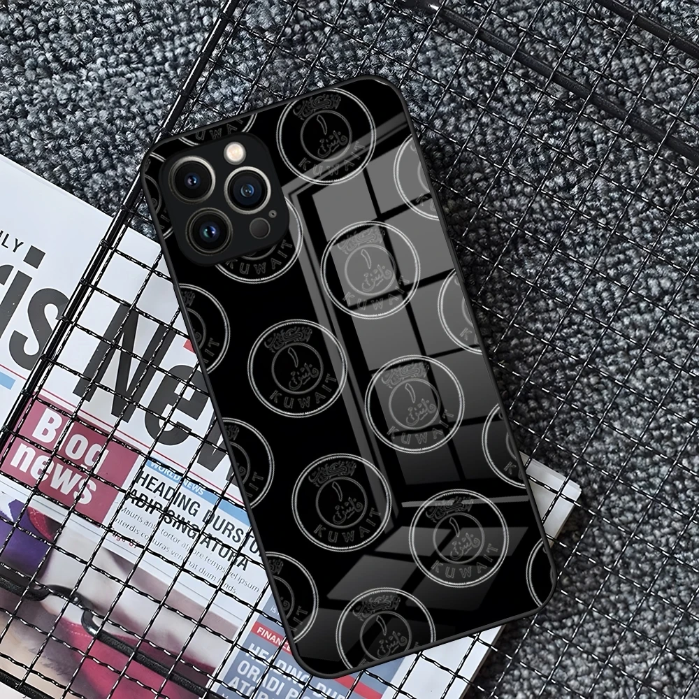 Чехол для телефона с флагом Паспорта Кувейт IPhone 16 15 14 Pro 11 13 12 Mini XS XR Max 6 8 7 Plus SE Glass