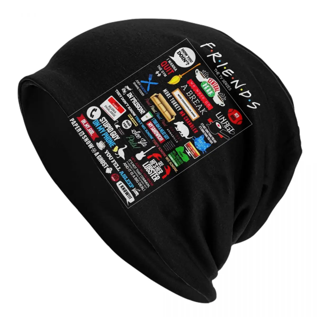 

Шапки-бини с логотипом друзей, шапки, шапки унисекс, зимняя теплая вязаная шапка, Классическая Шапка в стиле хип-хоп для взрослых для ТВ-показов, шапки, уличная Лыжная шапка
