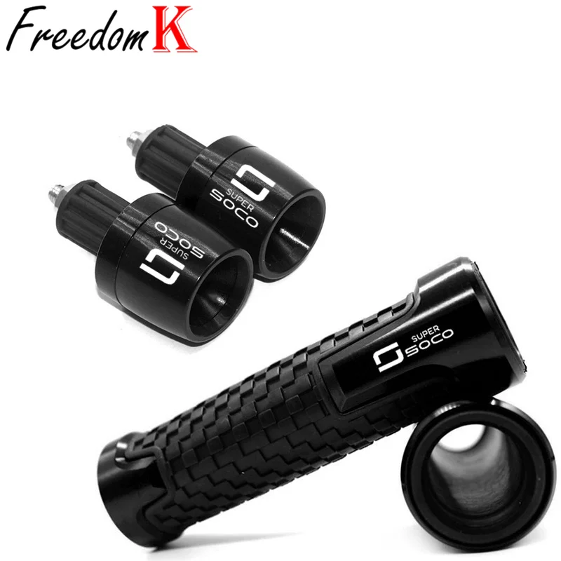 

Для Super Soco TC Max/50/Wanderer TS 50 2020 2021 7/8 дюйма 22 мм CNC мотоциклетные ручки с рукояткой Stuur Grip Eindigt Cap Plug