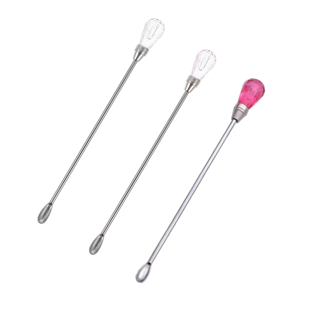 

3 Pcs Bar Spoon Coffee Tamper Set Cocktail Stirrers Coffee Stir Spoons Lacquer Mixing Spoon Stirring Rod Sealing Wax Sticks