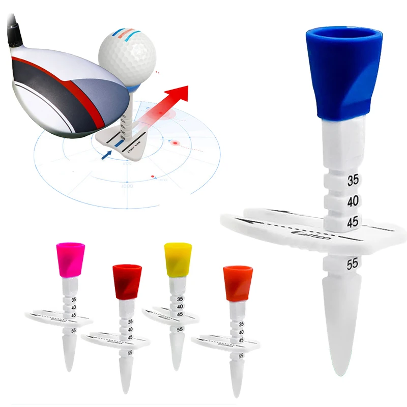 Professional Golf Nail Accessories Tee Set Plastic Golf Press Multicolor Adjustable Height Aiming Direction Golf Sports Tee