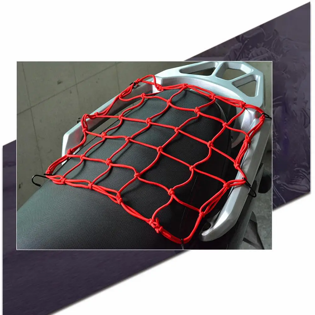 

Motorcycle Accessories Hooks Motorbike Net Mesh Cargo Net Mesh Luggage Net 40x40cm Black Blue Yellow Green Red ATV Elasticity