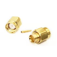 1pc sma male plug rf coax modem convertor connector solder cable rg402 141 straight goldplated new wholesale