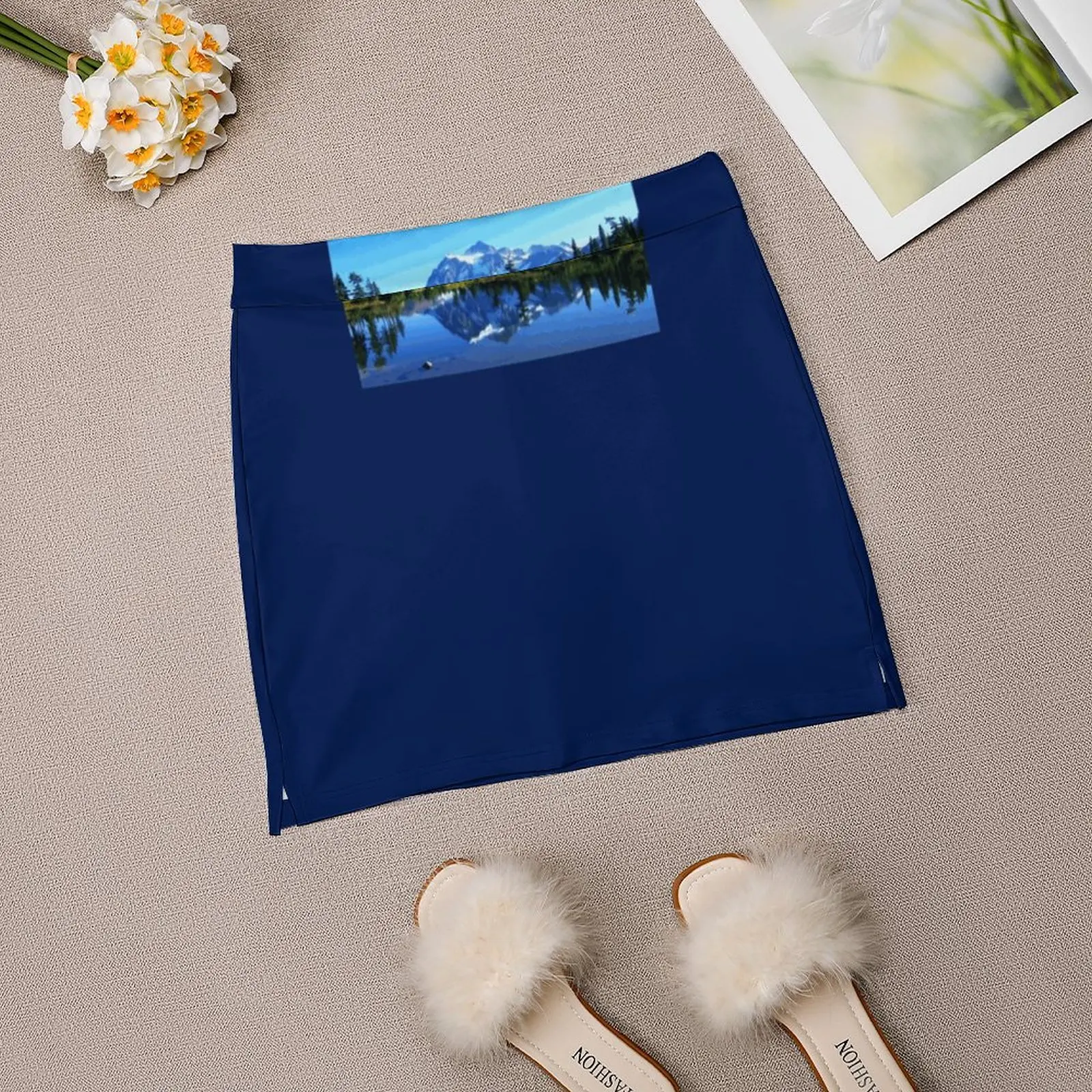 Гора Шаuksan And Picture Lake In The Fall Женская спортивная юбка Теннис Гольф Танцы Фитнес Бег